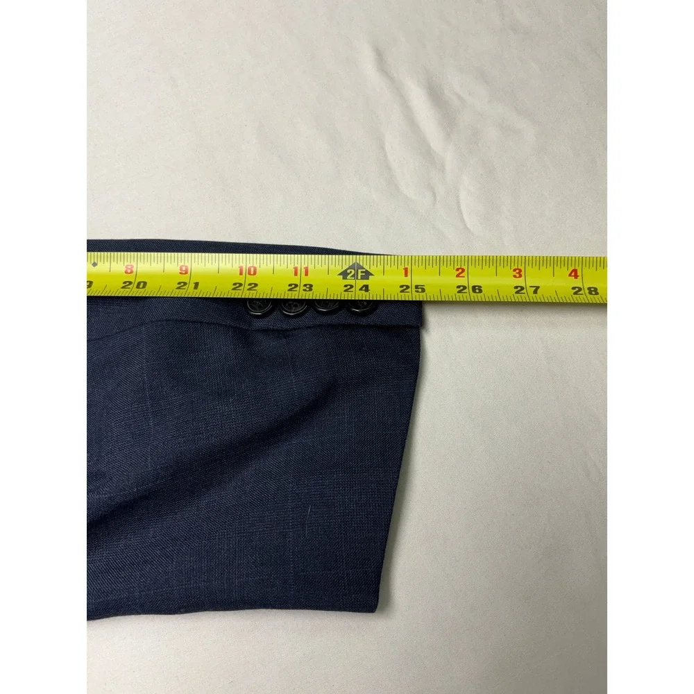 Lauren Ralph Lauren Mens 48R Wool Suit‎ Jacket Navy Blue Windowpane Blazer